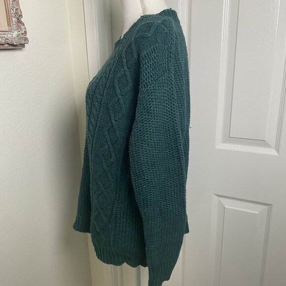 Urban Outfitters Coincidence & Chance Green Sweater Rustic Elbow Patch Size Sm - Picture 5 of 12